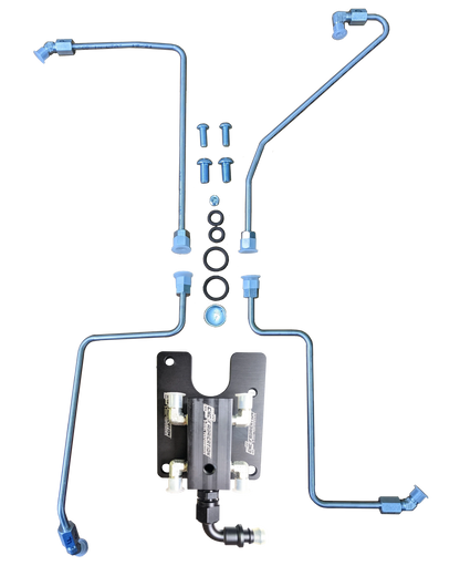 CNC Fab 1994.5-1998.5 7.3L CNC Fab 4-Line Feed Valley Mount Fuel Line Kit - 42201X