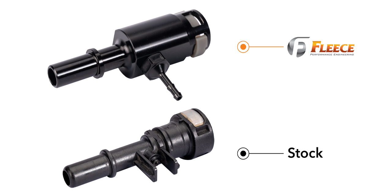 Fleece Injector Return Line Repair Fitting for 2011-2016 6.7L Power Stroke - SINGLE