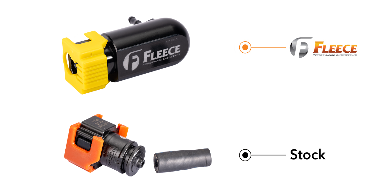 Fleece Injector Return Line Repair Fitting for 2017-2024 6.7L Power Stroke - SINGLE